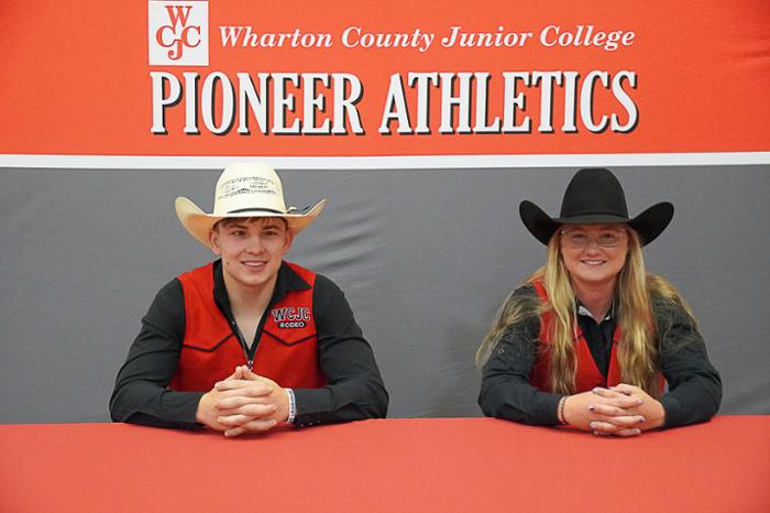 Wharton County Junior College Rodeo Team members Thomas Willard of Caldwell and Amy Ohrt of Victoria have qualified for the College National Finals Rodeo, scheduled for June 15-21 in Casper, Wyo. 