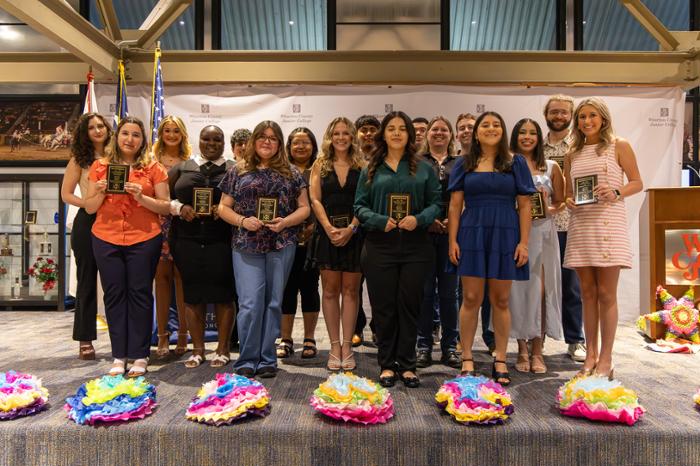Wharton County Junior College students recently received outstanding achievement awards in seven fields of study: Allied Health, Communication and Fine Arts, Life Sciences, Math and Physical Sciences, Social and Behavioral Sciences, Technology and Business and Vocational Sciences. 