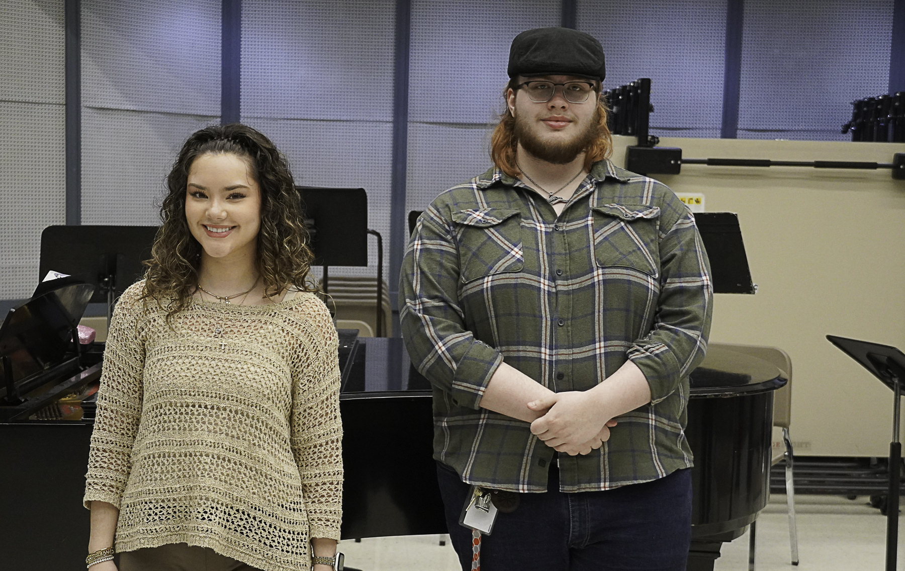 Wharton County Junior College Choir students Elaina Light of Sugar Land and Spencer Cole of Needville will perform in San Antonio as part of the Texas Two Year All-State Choir. 