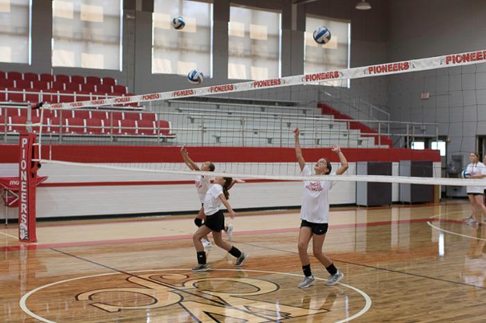 The Wharton County Junior College Pioneers Volleyball Camp is scheduled for June 17-19 at the Gene Bahnsen Gymnasium on the Wharton campus. The camp is open to students in fourth through seventh grades. Pictured are participants of the 2023 camp.