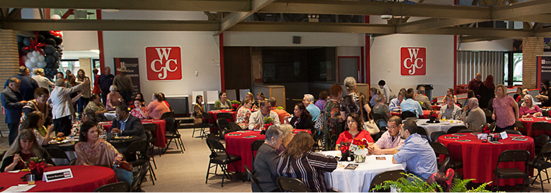 Employees enjoying the Wharton County Junior College employee banquet